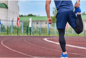 Pernas Compridas,Atleta,Em,A,Esportes,Uniforme,Prepara-se,Para,O,Iniciando