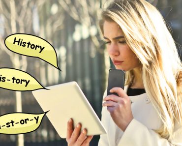 Confused girl reading history word in tablet 370x297 1