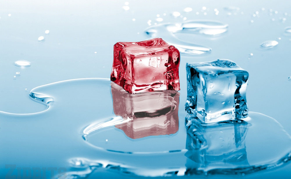 freezing hot water