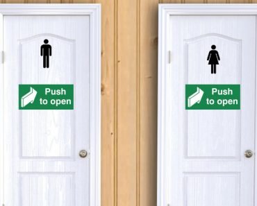 Toilet door men woman push to open 370x297 1