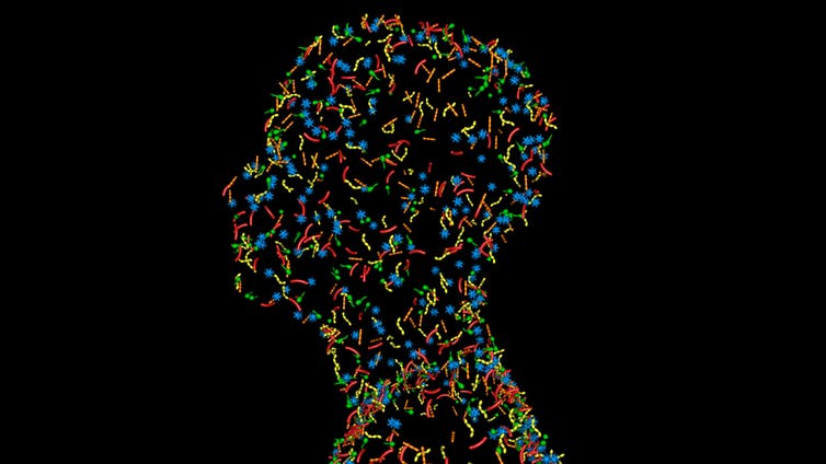 human head viruses illustration