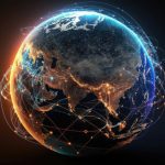 Connection lines around earth globe 730x487 1