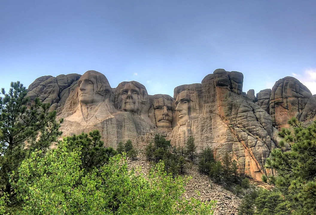 south dakota mount rushmore after rain