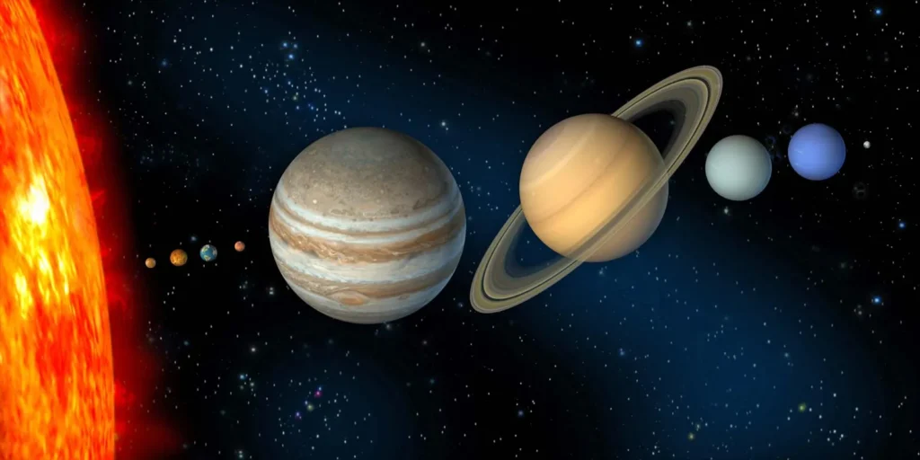 Solar system illustration