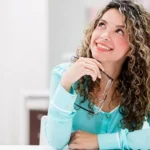 Thoughtful business woman