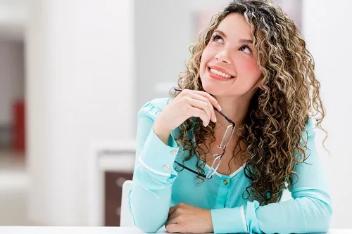 Thoughtful business woman