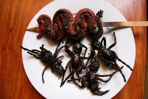 Fried Spider and Snak