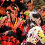 Beautiful Kalash women traditional clothing